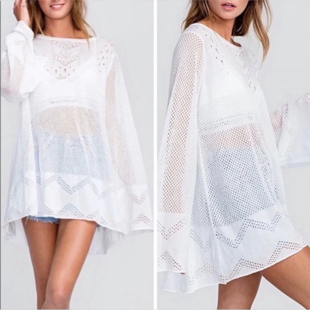 Wildfox | Taylor White Tunic Swim Beach Sweater Coverup NWOT Medium
